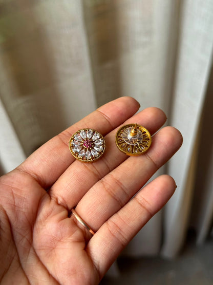 Round Glitter Earrings