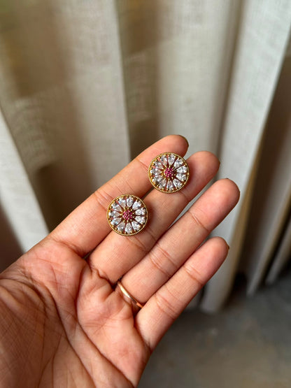 Round Glitter Earrings