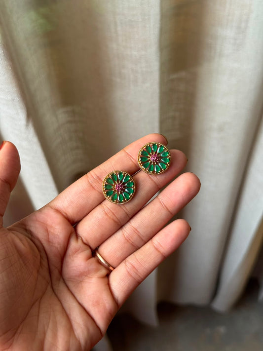 Round Glitter Earrings