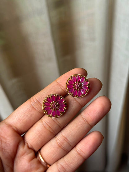 Round Glitter Earrings