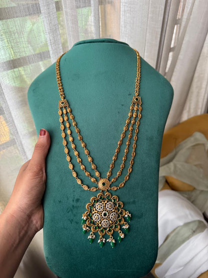 Mandala Pendant Layer Haaram ✨