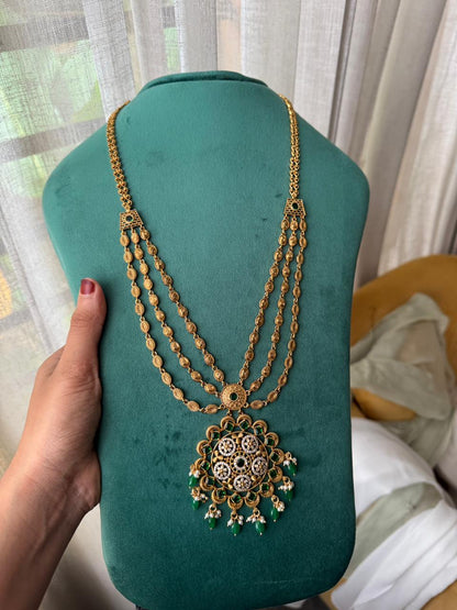 Mandala Pendant Layer Haaram ✨
