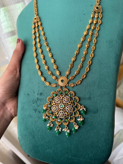 Mandala Pendant Layer Haaram ✨
