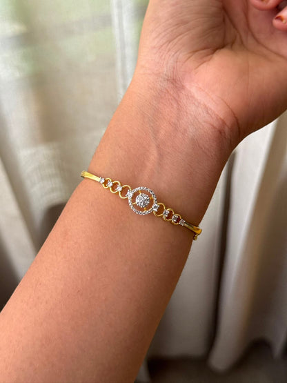 round diamond lock bangleHB106
