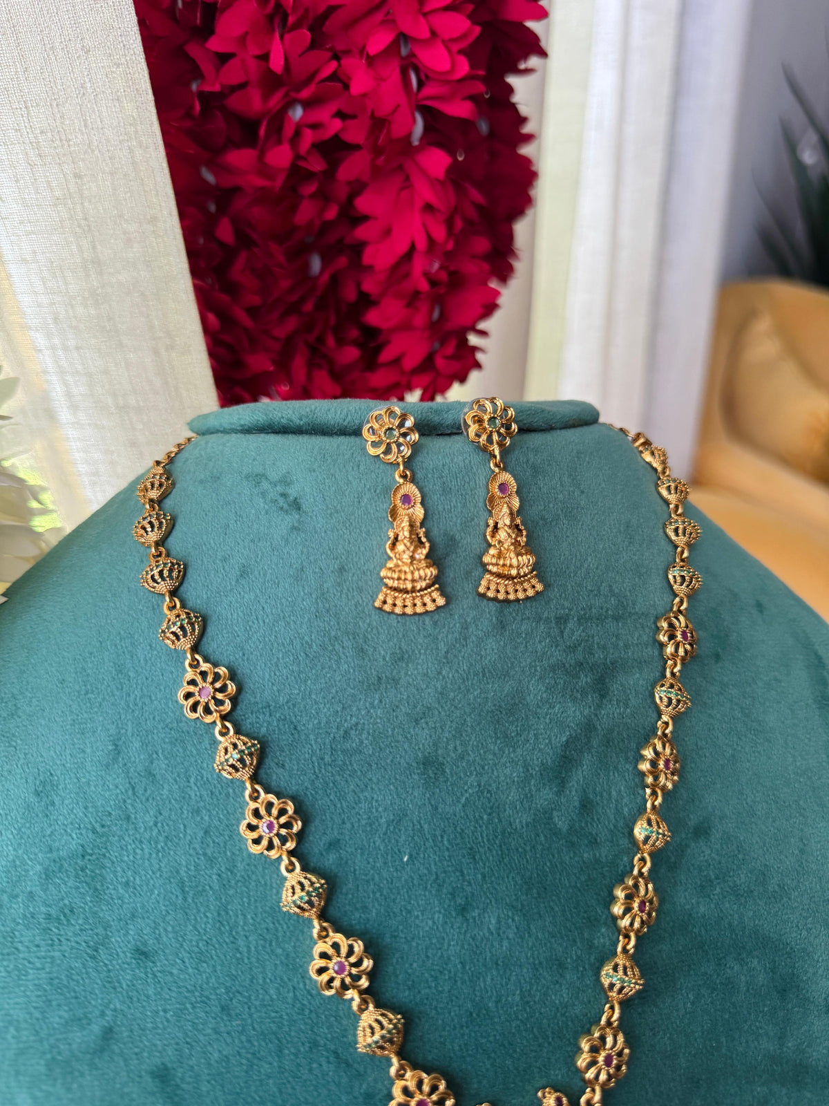 Peacock Temple Necklace Set HH128