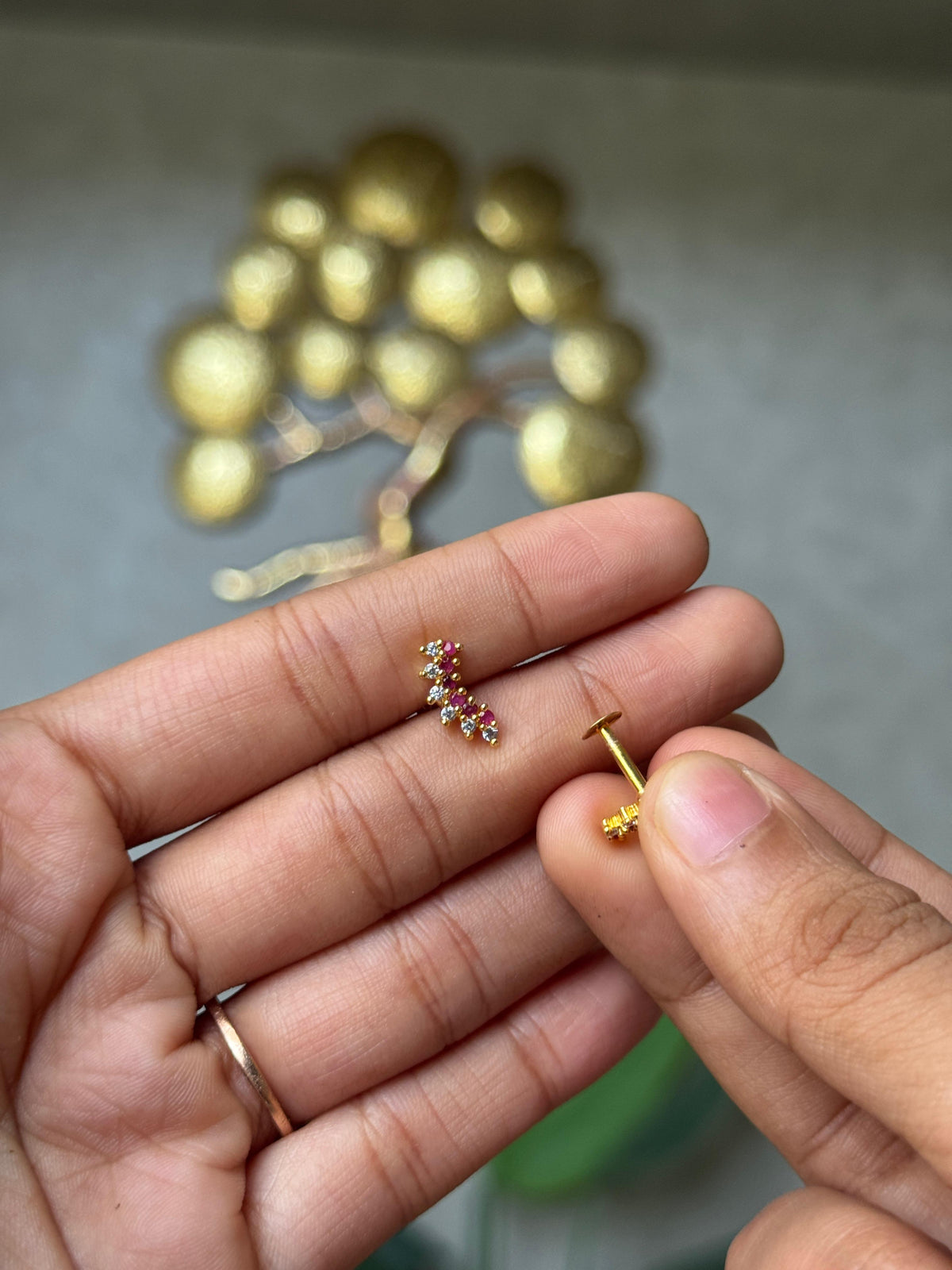 Floral CZ Drop Earrings HK1233
