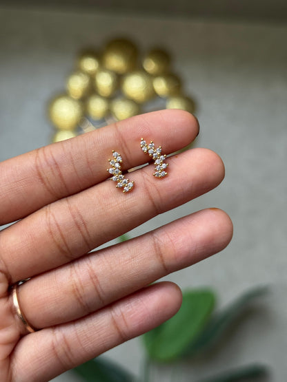 Floral CZ Drop Earrings HK1233