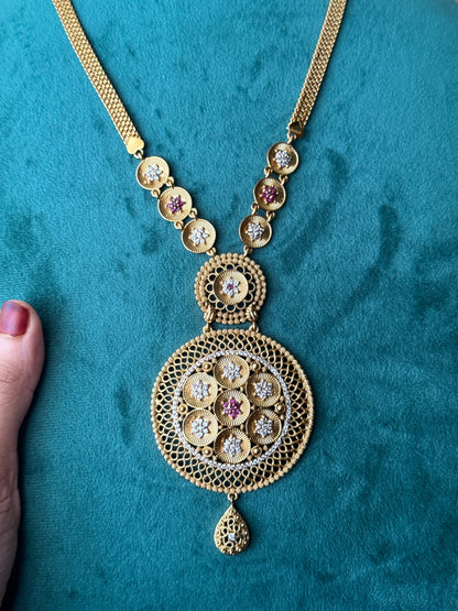 Aurelia Bloom Pendant Necklace  HH-130