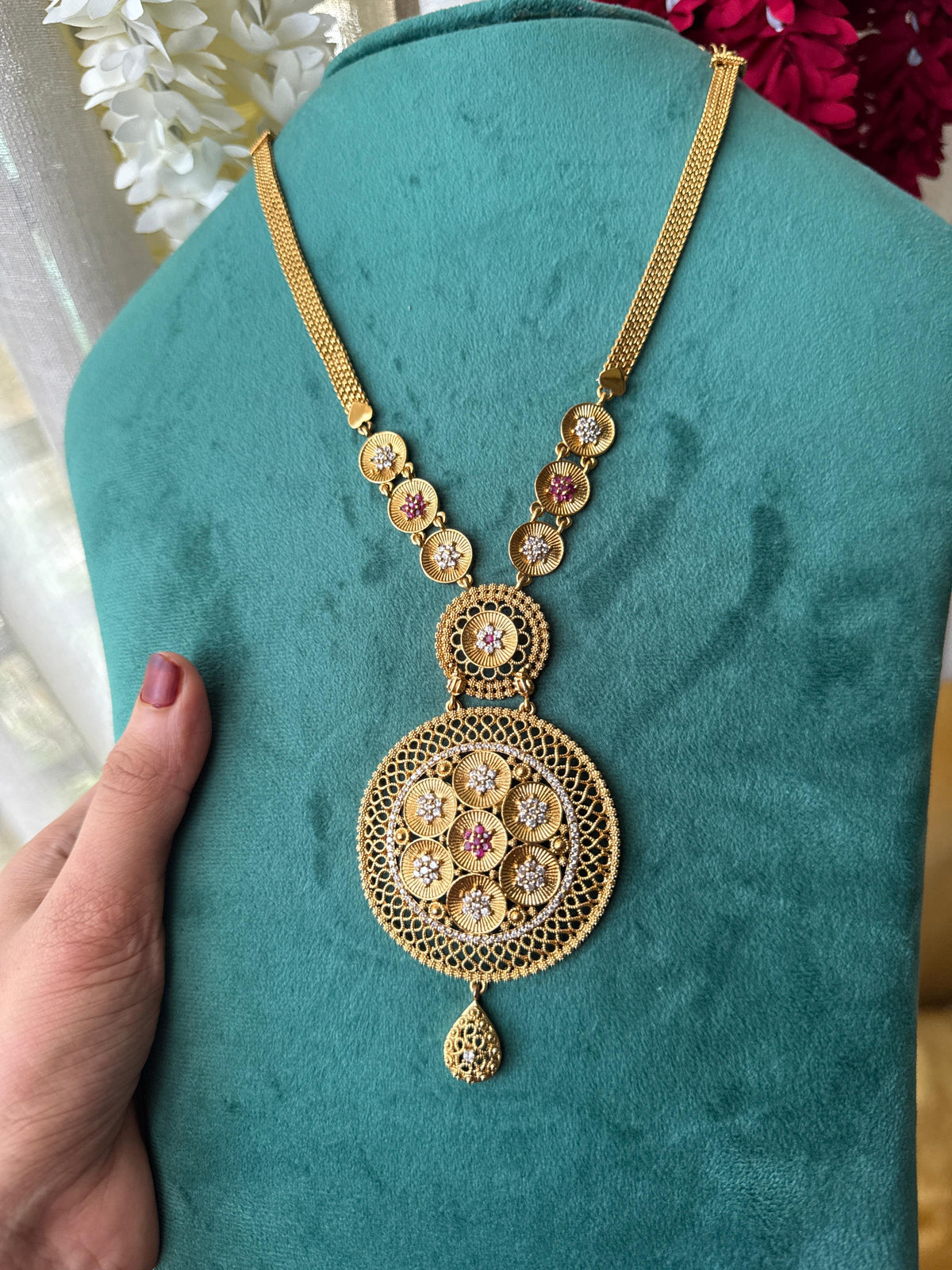 Aurelia Bloom Pendant Necklace  HH-130
