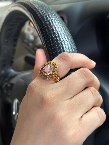 Zehra Emerald Filigree Ring HR107