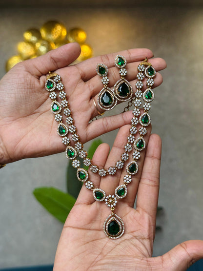 Teardrop Statement Necklace Set  HH133
