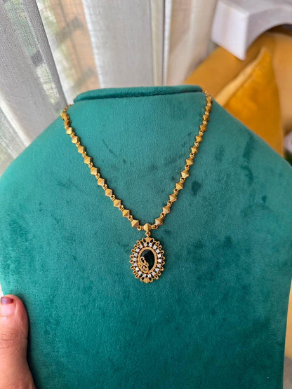 Classic Beaded Pendant Chain HH134
