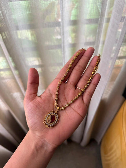 Classic Beaded Pendant Chain HH134