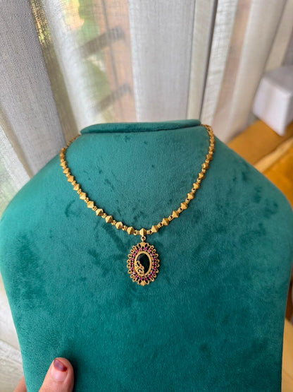 Classic Beaded Pendant Chain HH134