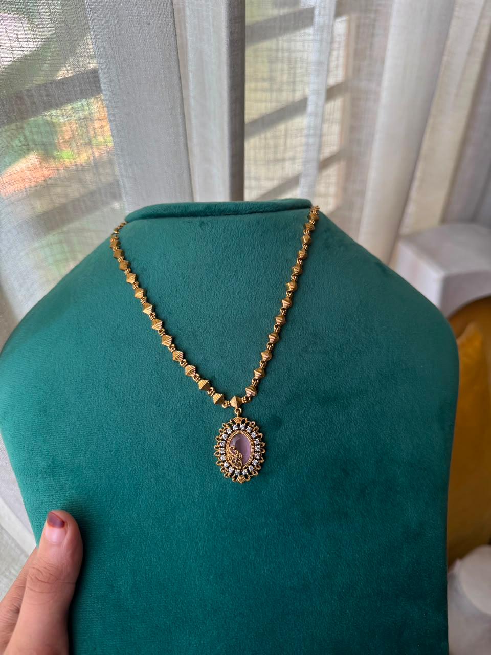 Classic Beaded Pendant Chain HH134