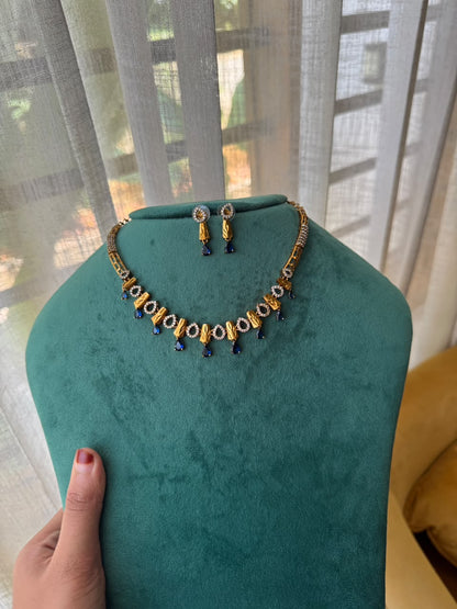 Rain drop antique necklace HH148