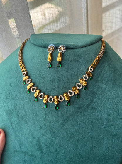 Rain drop antique necklace HH148