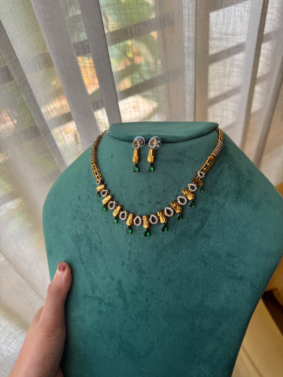 Rain drop antique necklace HH148