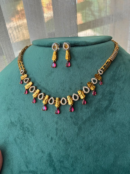 Rain drop antique necklace HH148