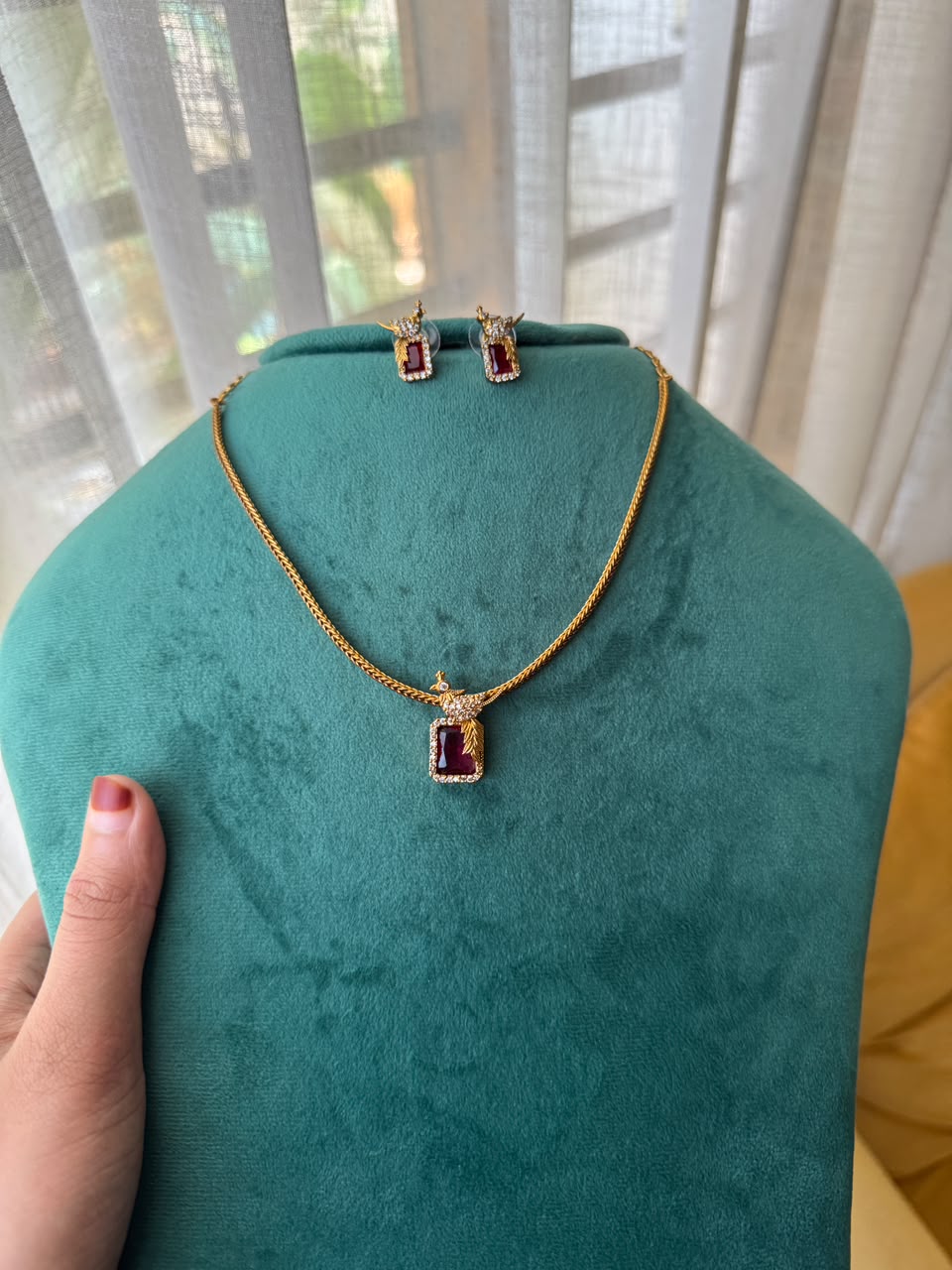 Bird locket necklace HH147