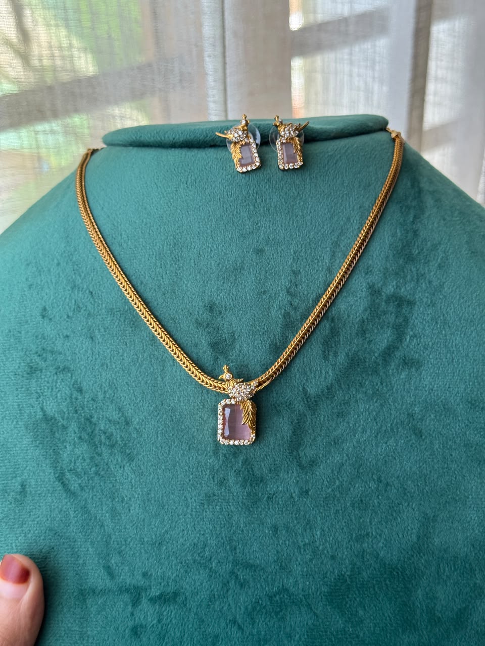 Bird locket necklace HH147