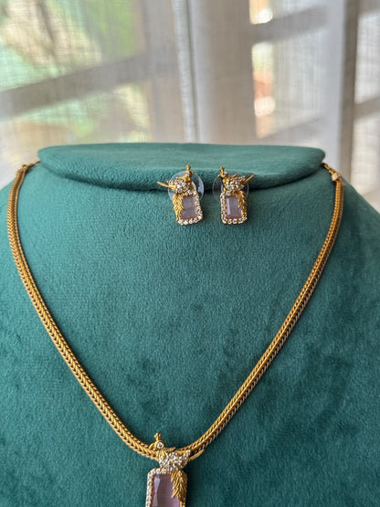 Bird locket necklace HH147