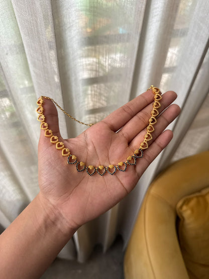 Heart gold plted necklace HH163