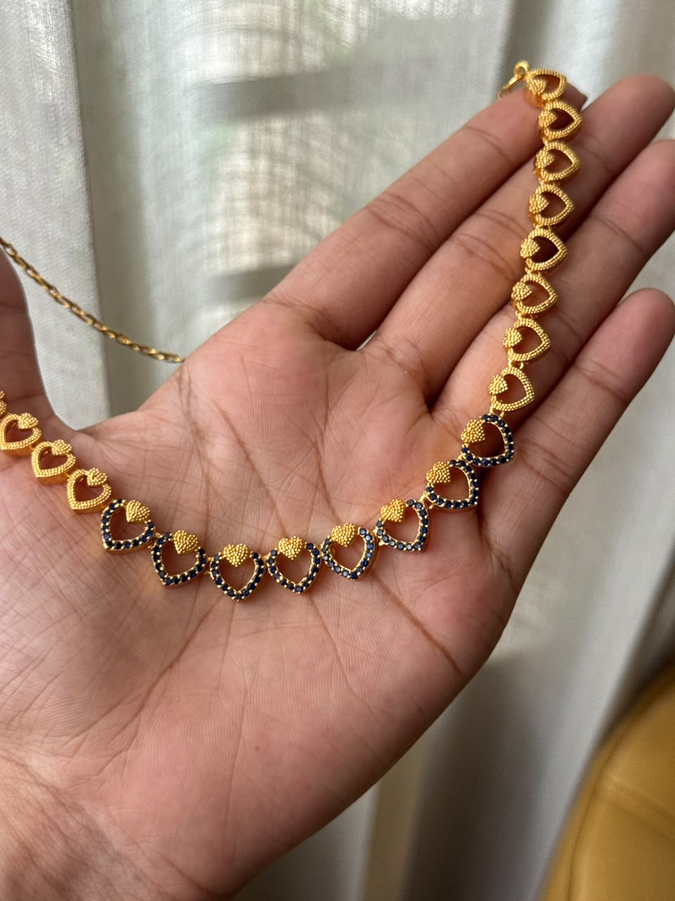 Heart gold plted necklace HH163