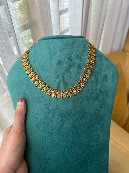 Antique Drop Motif Necklace HH168