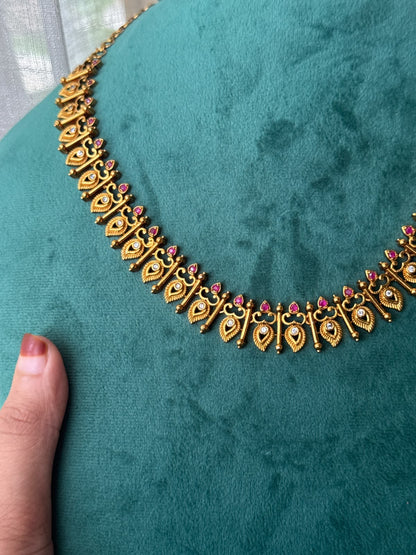 Antique Drop Motif Necklace HH168