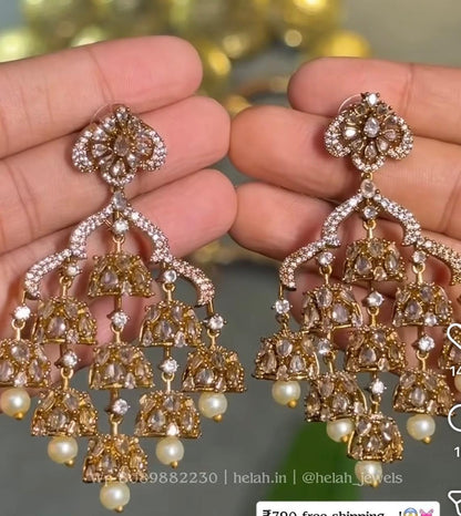 Waterfall Jhumka Earrings HE104