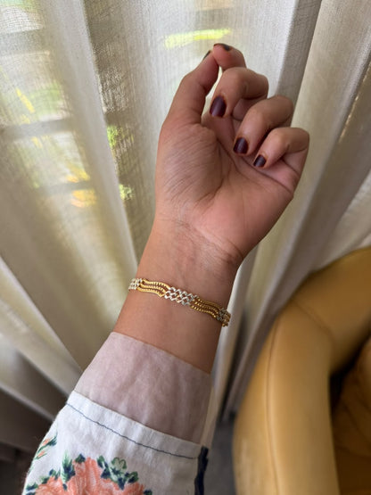 Zorelle – Dual-Tone Luxe Bangle  HH120