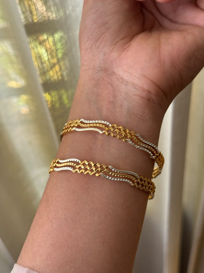 Zorelle – Dual-Tone Luxe Bangle  HH120