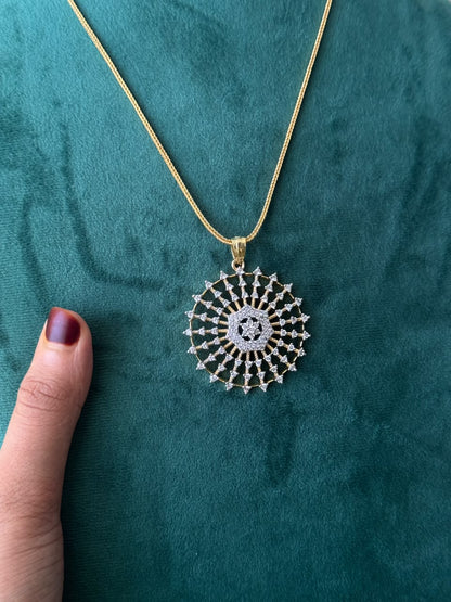 Tone Diamond Pendant Set HH186