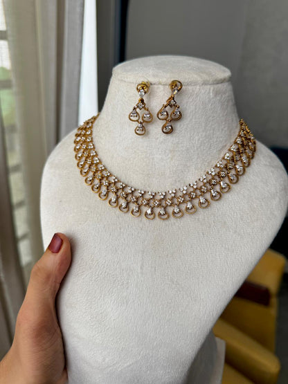 Grill cut necklace HN128