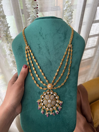Mandala Pendant Layer Haaram ✨
