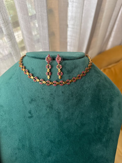 Leaf Petal Necklace Set HH172