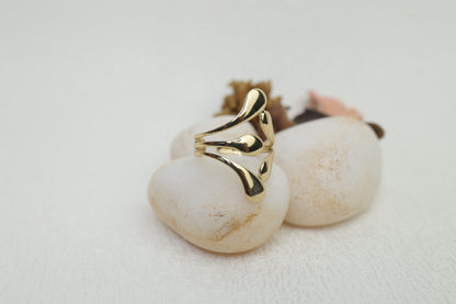 Sleek Teardrop Antitarnish Ring AR-001