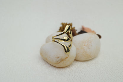 Sleek Teardrop Antitarnish Ring AR-001