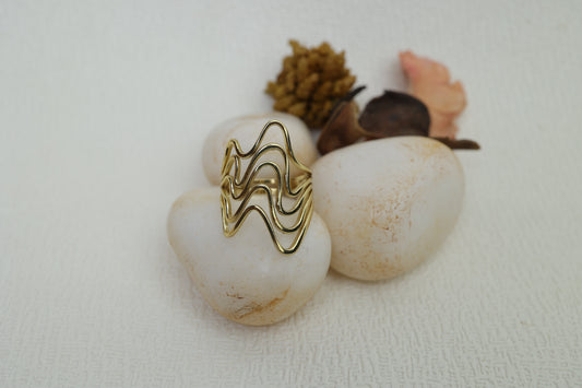 Wave Luxe Antitarnish Ring AR-002