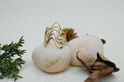 Wave Luxe Antitarnish Ring AR-002
